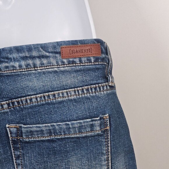 Blank NYC Distressed Frayed Denim Cutoff Shorts Little Queenie Blue Size 25 - Picture 5 of 11